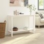 vidaXL Mesa consola de madera maciza de pino blanco 110x40x80 cm vidaXL Mesa consola de madera maciza de pino blanco 110x40x80 cm