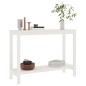 vidaXL Mesa consola de madera maciza de pino blanco 110x40x80 cm vidaXL Mesa consola de madera maciza de pino blanco 110x40x80 cm