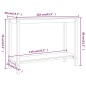 vidaXL Mesa consola de madera maciza de pino blanco 110x40x80 cm vidaXL Mesa consola de madera maciza de pino blanco 110x40x80 cm