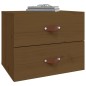 vidaXL Mesita de noche de pared marrón miel 50x36x40 cm vidaXL Mesita de noche de pared marrón miel 50x36x40 cm