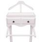 vidaXL Perchero galán de noche con almacenaje de madera blanco vidaXL Perchero galán de noche con almacenaje de madera blanco