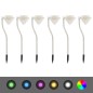 vidaXL Lámparas LED solares para jardín 6 unidades 9x7,8x29,5 cm vidaXL Lámparas LED solares para jardín 6 unidades 9x7,8x29,5 cm