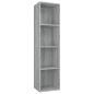 vidaXL Estantería/mueble de TV contrachapada gris Sonoma 36x30x143 cm vidaXL Estantería/mueble de TV contrachapada gris Sonoma 36x30x143 cm