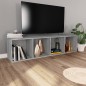 vidaXL Estantería/mueble de TV contrachapada gris Sonoma 36x30x143 cm vidaXL Estantería/mueble de TV contrachapada gris Sonoma 36x30x143 cm