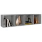 vidaXL Estantería/mueble de TV contrachapada gris Sonoma 36x30x143 cm vidaXL Estantería/mueble de TV contrachapada gris Sonoma 36x30x143 cm