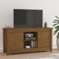 vidaXL Mueble de TV madera maciza de pino marrón miel 103x36,5x52 cm