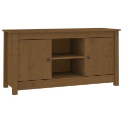 vidaXL Mueble de TV madera maciza de pino marrón miel 103x36,5x52 cm