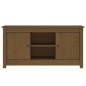 vidaXL Mueble de TV madera maciza de pino marrón miel 103x36,5x52 cm