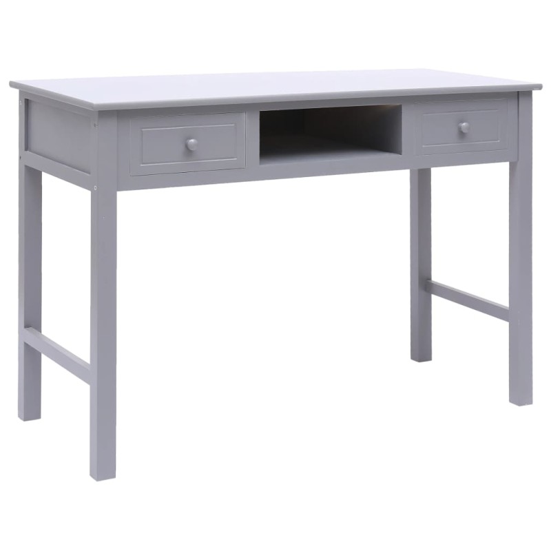 vidaXL Escritorio de madera gris 110x45x76 cm vidaXL Escritorio de madera gris 110x45x76 cm