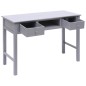 vidaXL Escritorio de madera gris 110x45x76 cm vidaXL Escritorio de madera gris 110x45x76 cm