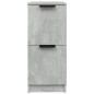 vidaXL Aparadores 2 uds madera contrachapada gris hormigón 30x30x70 cm