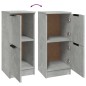 vidaXL Aparadores 2 uds madera contrachapada gris hormigón 30x30x70 cm