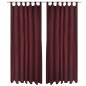 2 cortinas micro-satinadas con trabillas color burdeos, 140 x 175 cm 2 cortinas micro-satinadas con trabillas color burdeos, 140 x 175 cm
