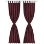 2 cortinas micro-satinadas con trabillas color burdeos, 140 x 175 cm 2 cortinas micro-satinadas con trabillas color burdeos, 140 x 175 cm