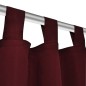 2 cortinas micro-satinadas con trabillas color burdeos, 140 x 175 cm 2 cortinas micro-satinadas con trabillas color burdeos, 140 x 175 cm