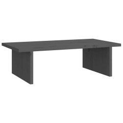 vidaXL Soporte de monitor madera maciza de pino gris 50x27x15 cm