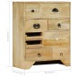 vidaXL Mueble con cajones 60x30x75 cm madera maciza de mango