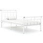 vidaXL Estructura de cama de metal blanco 100x200 cm vidaXL Estructura de cama de metal blanco 100x200 cm