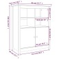 vidaXL Aparador de madera maciza de pino 83x41,5x100 cm