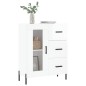 vidaXL Aparador de madera contrachapada blanco brillante 69,5x34x90 cm vidaXL Aparador de madera contrachapada blanco brillante 69,5x34x90 cm