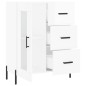 vidaXL Aparador de madera contrachapada blanco brillante 69,5x34x90 cm vidaXL Aparador de madera contrachapada blanco brillante 69,5x34x90 cm