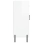 vidaXL Aparador de madera contrachapada blanco brillante 69,5x34x90 cm vidaXL Aparador de madera contrachapada blanco brillante 69,5x34x90 cm