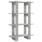 vidaXL Estantería/divisor de espacios gris hormigón 80x30x123,5 cm vidaXL Estantería/divisor de espacios gris hormigón 80x30x123,5 cm