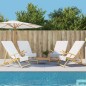 vidaXL Toallas de playa 4 uds tela blanco 400 g/m² 60x135 cm vidaXL Toallas de playa 4 uds tela blanco 400 g/m² 60x135 cm
