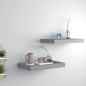 vidaXL Estantes flotantes de pared 2 uds MDF gris 40x23x3,8 cm vidaXL Estantes flotantes de pared 2 uds MDF gris 40x23x3,8 cm