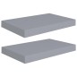vidaXL Estantes flotantes de pared 2 uds MDF gris 40x23x3,8 cm vidaXL Estantes flotantes de pared 2 uds MDF gris 40x23x3,8 cm
