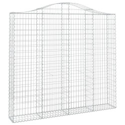 vidaXL Cesta gaviones forma arco hierro galvanizado 200x30x180/200 cm