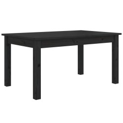 vidaXL Mesa de centro madera maciza de pino negro 80x50x40 cm