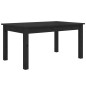 vidaXL Mesa de centro madera maciza de pino negro 80x50x40 cm