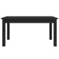 vidaXL Mesa de centro madera maciza de pino negro 80x50x40 cm