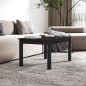 vidaXL Mesa de centro madera maciza de pino negro 80x50x40 cm