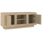 vidaXL Mueble de TV madera contrachapada roble Sonoma 102x35x45 cm