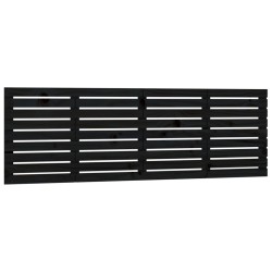 vidaXL Cabecero de cama de pared madera maciza pino negro 166x3x63 cm
