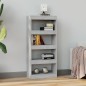 vidaXL Estantería madera contrachapada gris hormigón 60x30x135 cm vidaXL Estantería madera contrachapada gris hormigón 60x30x135 cm