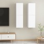 vidaXL Muebles para TV 2 uds contrachapada blanco 30,5x30x110 cm vidaXL Muebles para TV 2 uds contrachapada blanco 30,5x30x110 cm