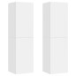 vidaXL Muebles para TV 2 uds contrachapada blanco 30,5x30x110 cm vidaXL Muebles para TV 2 uds contrachapada blanco 30,5x30x110 cm
