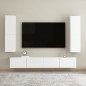 vidaXL Muebles para TV 2 uds contrachapada blanco 30,5x30x110 cm vidaXL Muebles para TV 2 uds contrachapada blanco 30,5x30x110 cm
