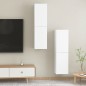 vidaXL Muebles para TV 2 uds contrachapada blanco 30,5x30x110 cm vidaXL Muebles para TV 2 uds contrachapada blanco 30,5x30x110 cm