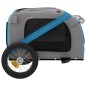 vidaXL Remolque de bicicleta mascotas hierro tela Oxford azul gris vidaXL Remolque de bicicleta mascotas hierro tela Oxford azul gris