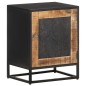 vidaXL Mesita de noche de madera de mango rugosa 40x30x50 cm vidaXL Mesita de noche de madera de mango rugosa 40x30x50 cm