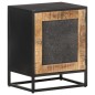 vidaXL Mesita de noche de madera de mango rugosa 40x30x50 cm vidaXL Mesita de noche de madera de mango rugosa 40x30x50 cm