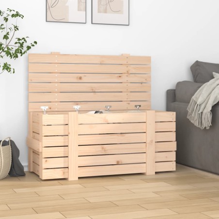 vidaXL Caja de almacenaje madera maciza de pino 91x40,5x42 cm
