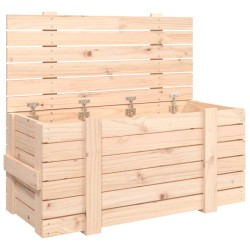 vidaXL Caja de almacenaje madera maciza de pino 91x40,5x42 cm