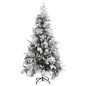 vidaXL Árbol de Navidad con nieve flocada y piñas PVC y PE 225 cm vidaXL Árbol de Navidad con nieve flocada y piñas PVC y PE 225 cm