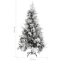 vidaXL Árbol de Navidad con nieve flocada y piñas PVC y PE 225 cm vidaXL Árbol de Navidad con nieve flocada y piñas PVC y PE 225 cm