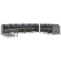 vidaXL Set de muebles de jardín 10 pzas y cojines ratán sintético gris vidaXL Set de muebles de jardín 10 pzas y cojines ratán sintético gris